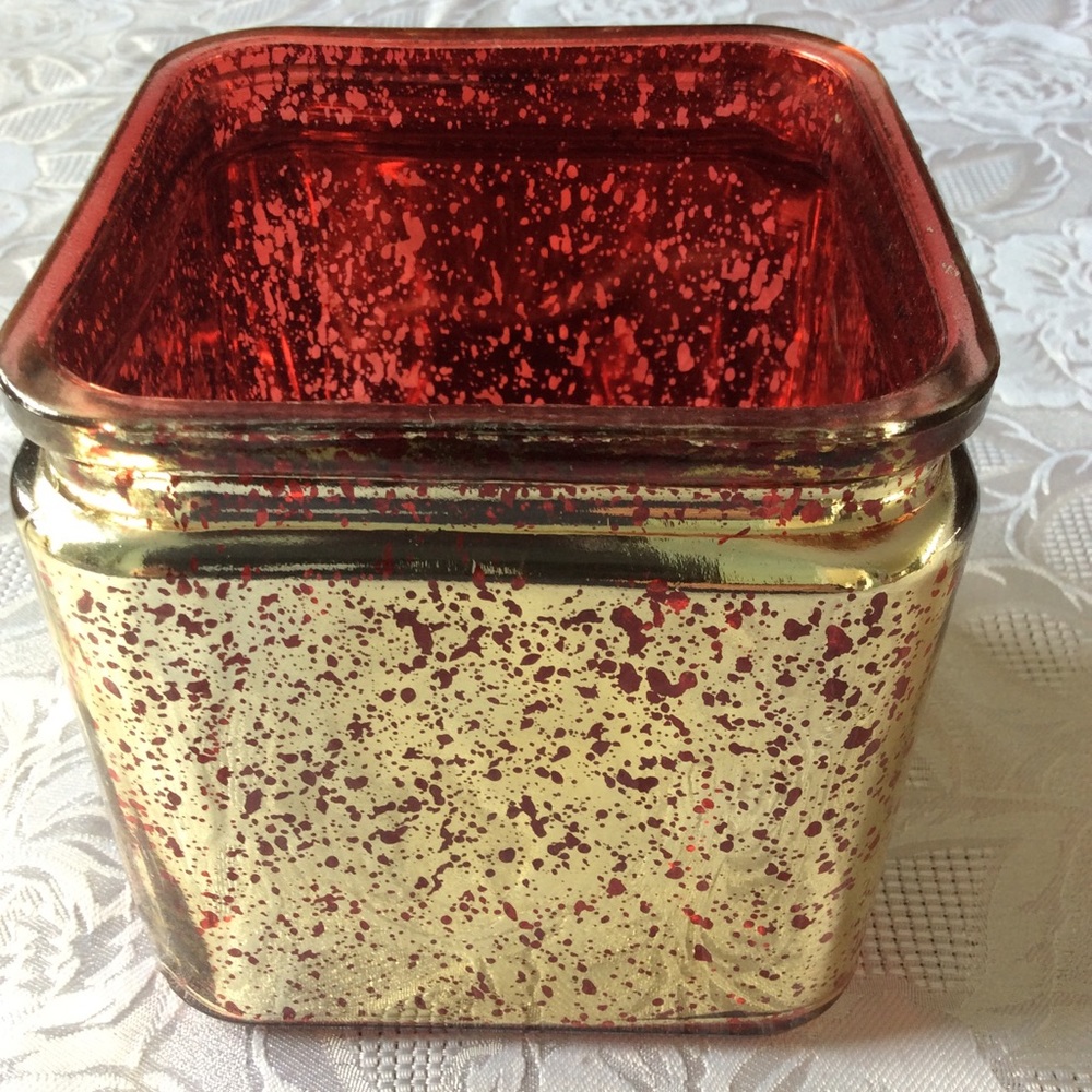 Square glass vase